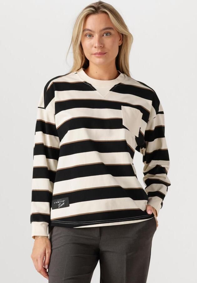 HAUTE L'AMITIÉ Haute L'Amitié Dames Tops & T-shirts Veronica Stripe Tee Sweat Multi - Foto 4