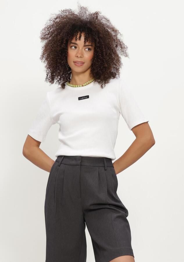 HAUTE L'AMITIÉ Haute L'Amitié Dames Tops & T-shirts Vintage Rib Tee Wit