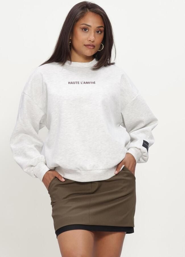 HAUTE L'AMITIÉ Haute L'Amitié Dames Truien & Vesten Back Print Studio Sweat Lichtgrijs