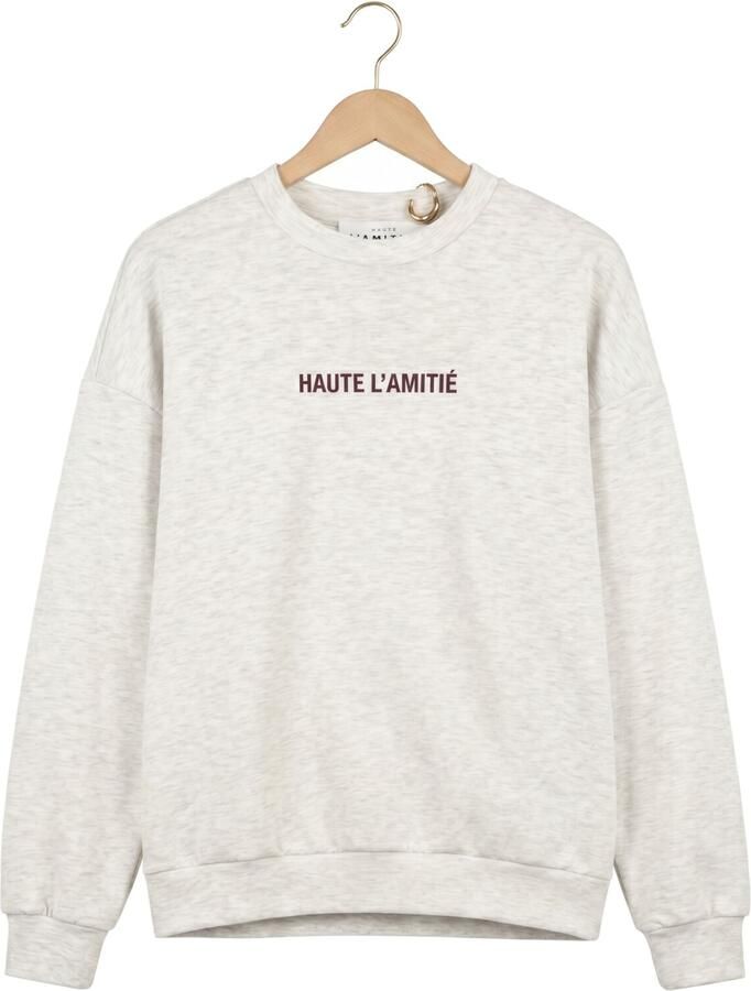 HAUTE L'AMITIÉ Haute L'Amitié Dames Truien & Vesten Back Print Studio Sweat Lichtgrijs - Foto 2