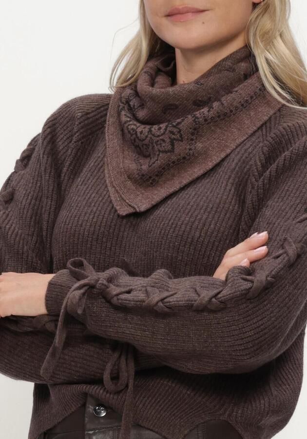 HAUTE L'AMITIÉ Haute L'Amitié Dames Truien & Vesten Duke Tie Knit Bruin - Foto 3