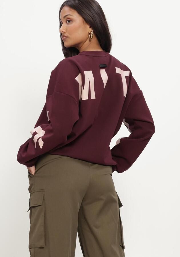 HAUTE L'AMITIÉ Haute L'Amitié Dames Truien & Vesten Maxi Split Logo Sweat Bordeaux - Foto 2
