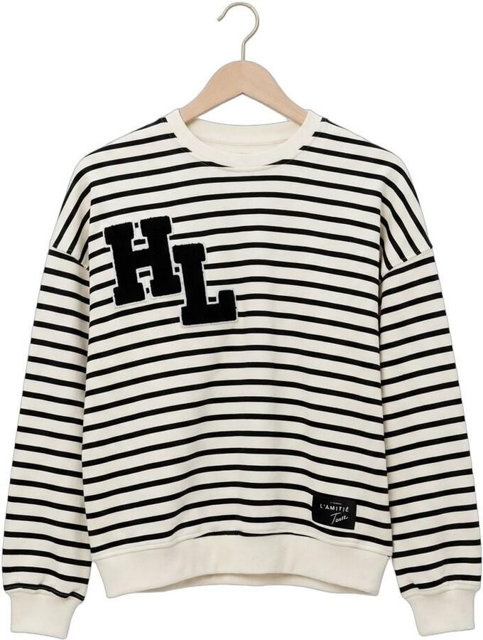 HAUTE L'AMITIÉ Haute L'Amitié Dames Truien & Vesten Stripe Application Sweat Multi - Foto 2