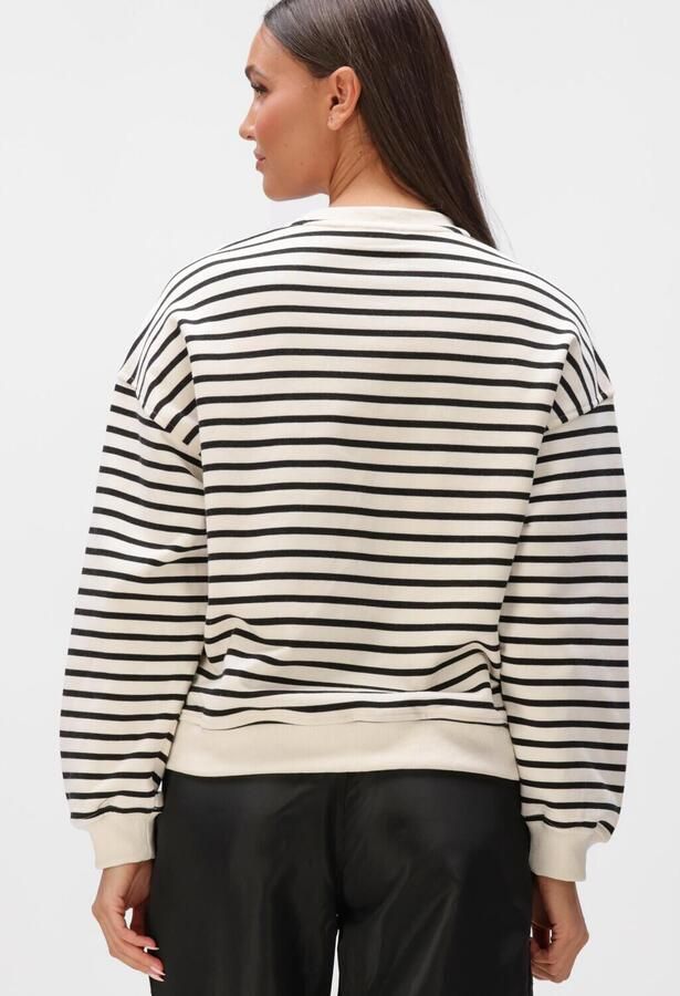 HAUTE L'AMITIÉ Haute L'Amitié Dames Truien & Vesten Stripe Logo Sweat Gebroken Wit - Foto 4