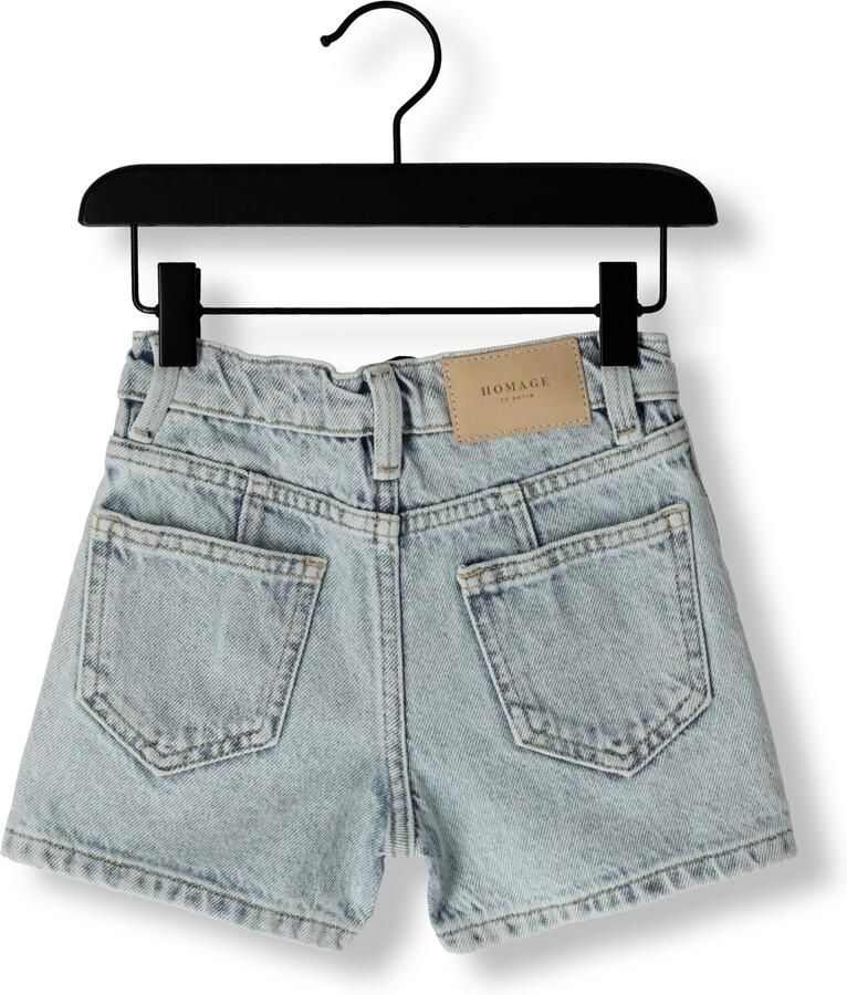 HOMAGE Meisjes Jeans Denim Shorts With Front Pockets Grijs - Foto 1