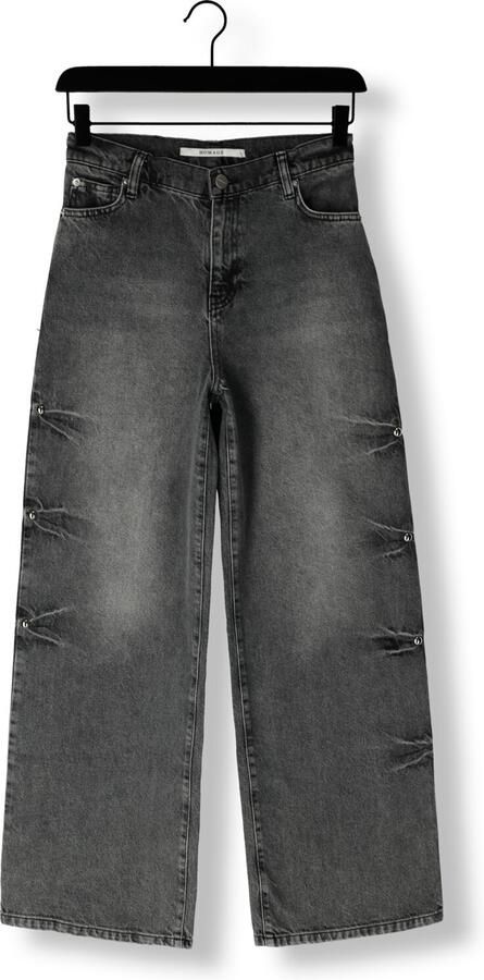 HOMAGE Meisjes Jeans Mid Waist Jeans With Big Studs Grijs - Foto 2