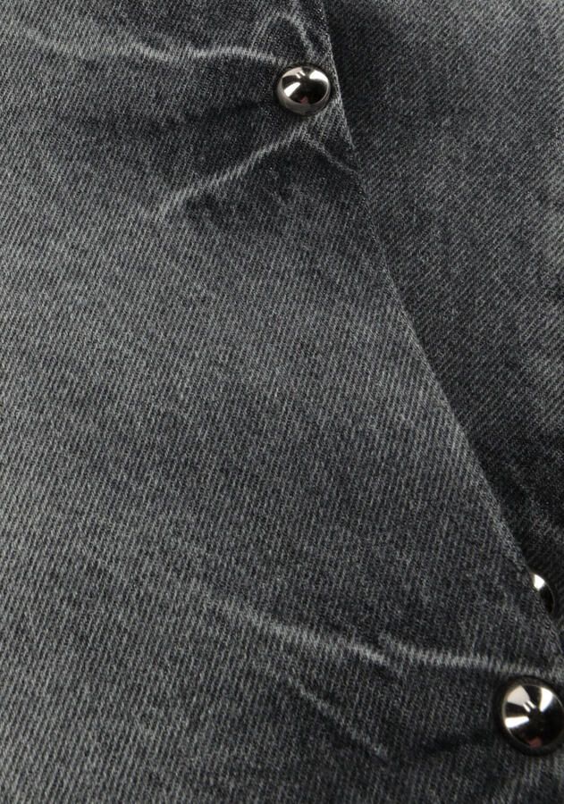 HOMAGE Meisjes Jeans Mid Waist Jeans With Big Studs Grijs