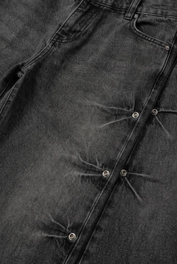 HOMAGE Meisjes Jeans Mid Waist Jeans With Big Studs Grijs - Foto 2