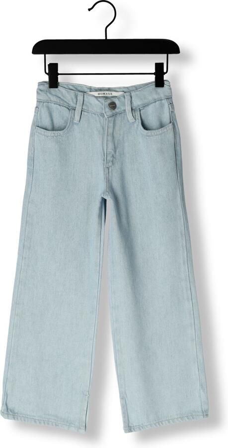 HOMAGE Meisjes Jeans Palazzo Jeans With Slits Lichtblauw - Foto 3