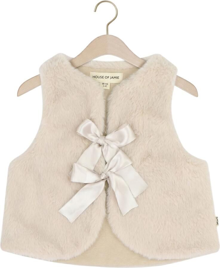 HOUSE OF JAIMIE Meisjes Blazers Soft Fur Bodywarmer Creme