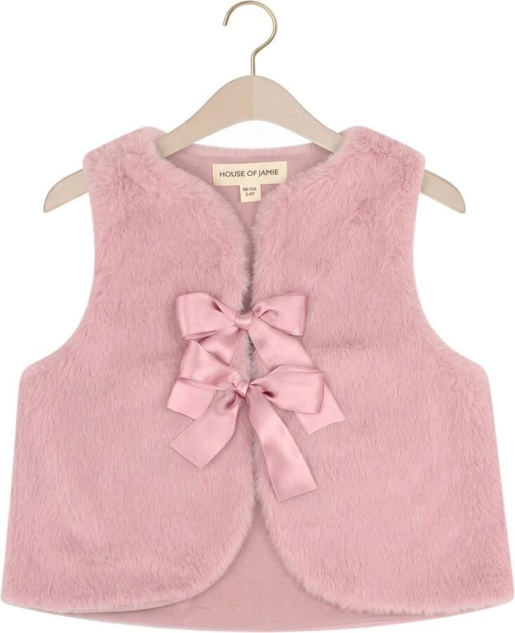 HOUSE OF JAIMIE Meisjes Blazers Soft Fur Bodywarmer Roze