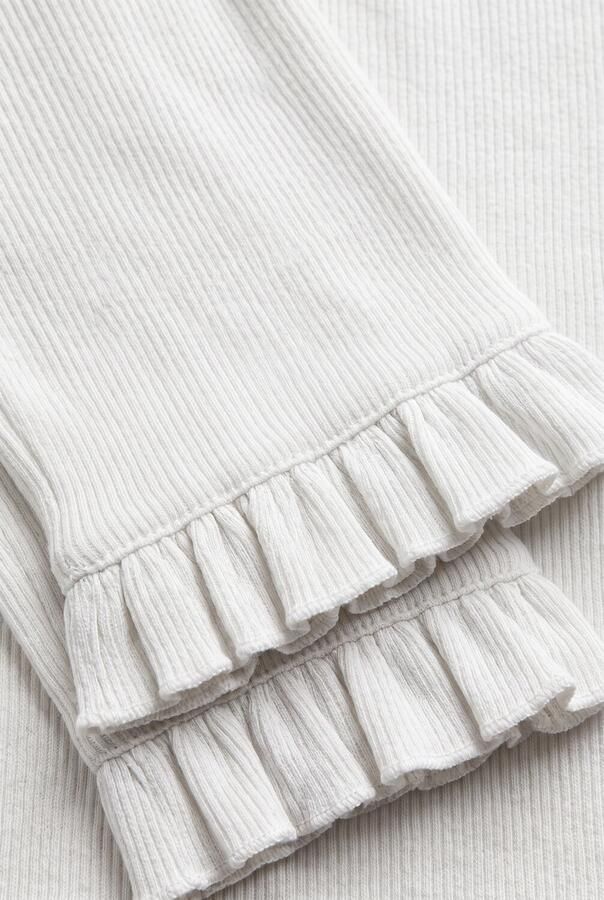 HOUSE OF JAIMIE Meisjes Broeken Frill Leggings Zilver - Foto 2