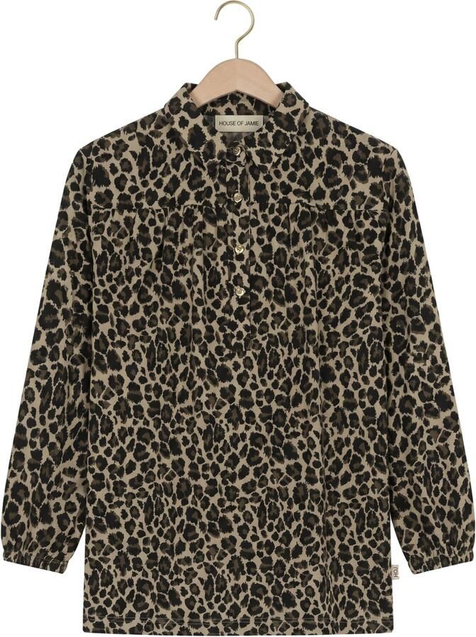 HOUSE OF JAIMIE Meisjes Jurken Shirt Collar Dress Beige