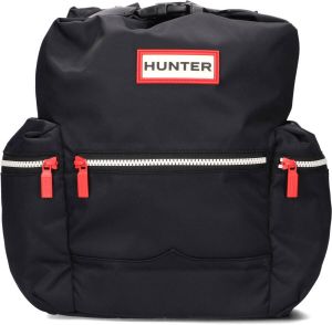 Hunter Zwarte Rugtas Nylon Topclip Backpack