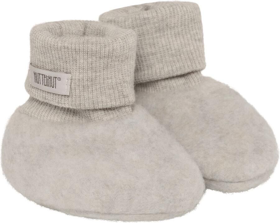 HUTTELiHUT Baby Beenmode Footies Wool Fleece Beige