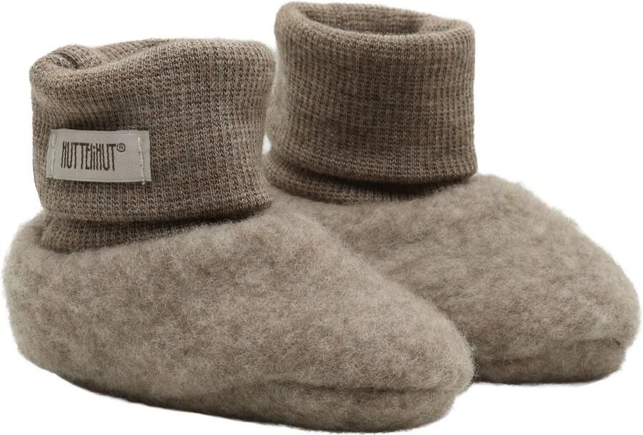 HUTTELiHUT Baby Beenmode Footies Wool Fleece Taupe