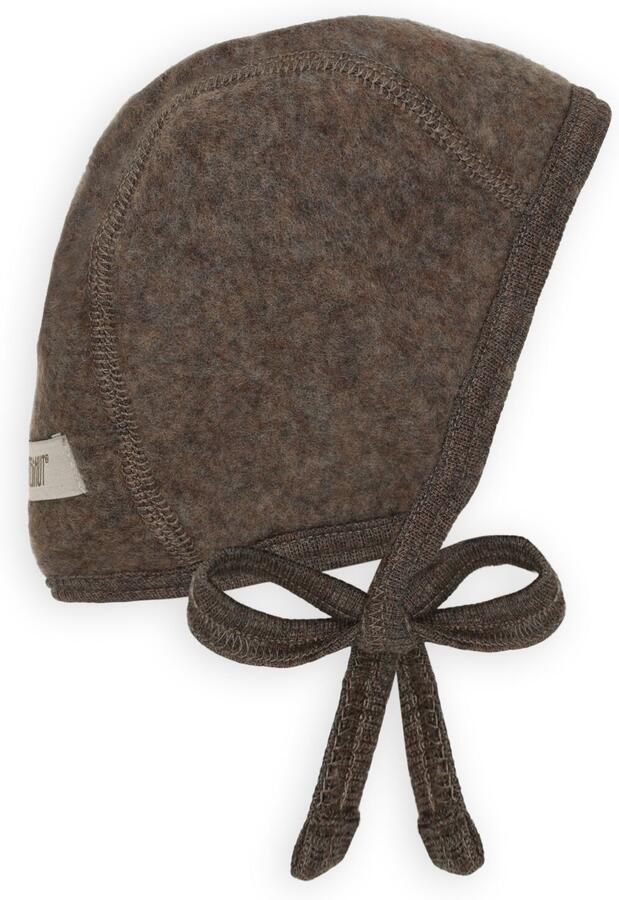 HUTTELiHUT Baby Hoeden Bonnet Wool Fleece Bruin-12M