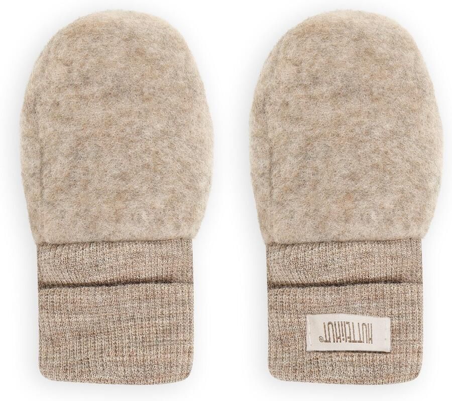 HUTTELiHUT Mittens Wool Fleece Zand