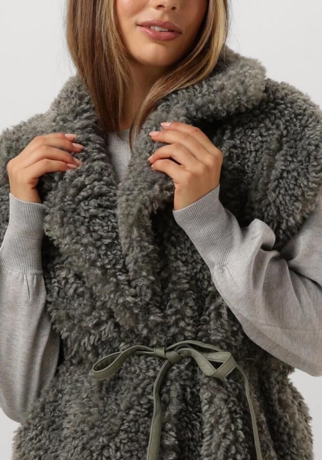 Ibana Faux fur gilet Cilka grijs - Foto 2