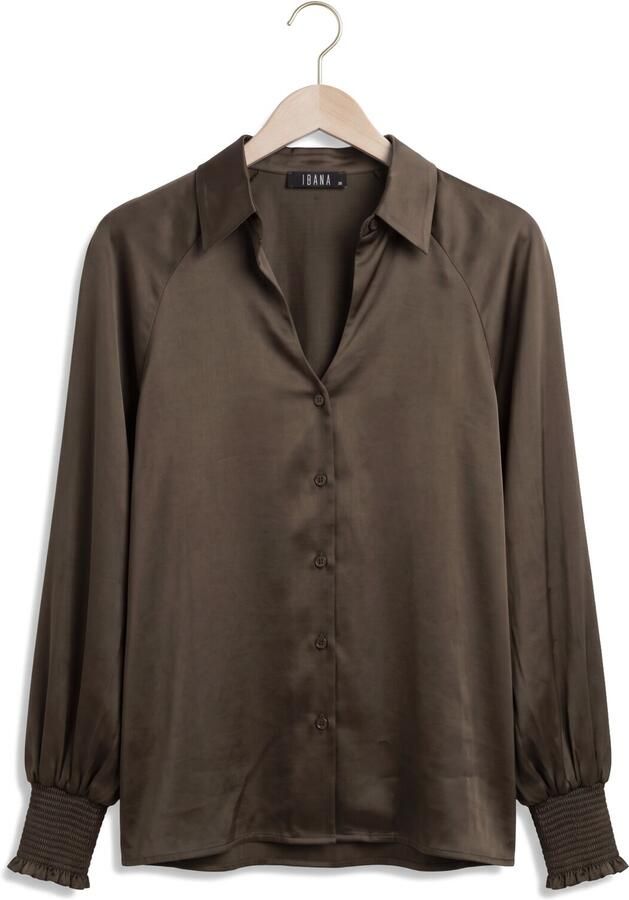 IBANA Dames Blouses Tyna Donkergroen - Foto 4