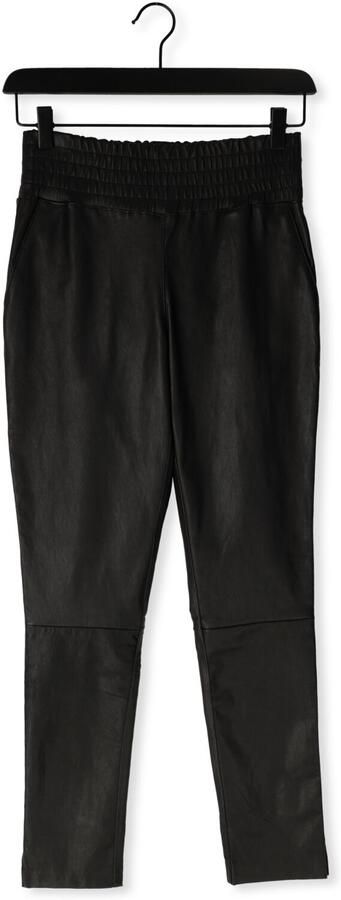 Ibana Zwarte Leren Broek Colette Black Dames - Foto 3