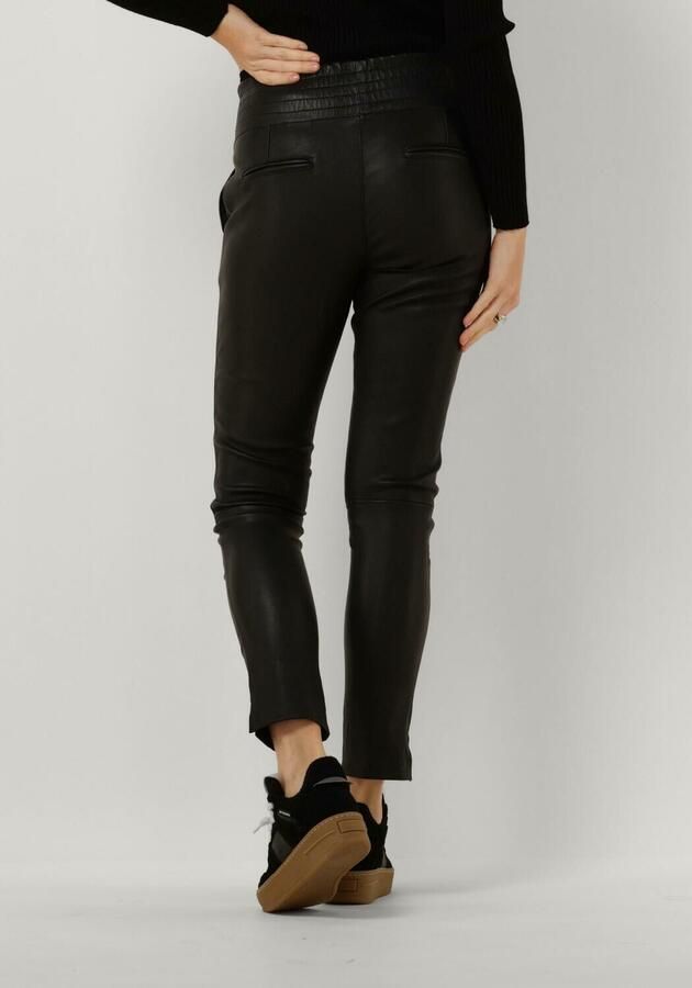 Ibana Zwarte Leren Broek Colette Black Dames