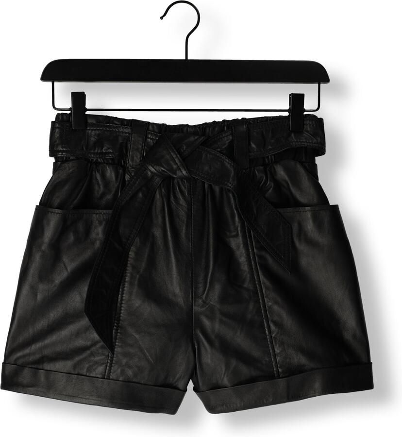 Ibana Zwarte Leren Shorts Black Dames - Foto 1