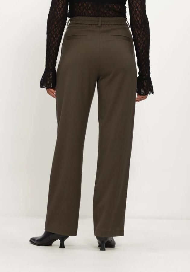 IBANA high waist regular fit broek donkergroen - Foto 2