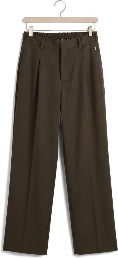 IBANA high waist regular fit broek donkergroen - Foto 4
