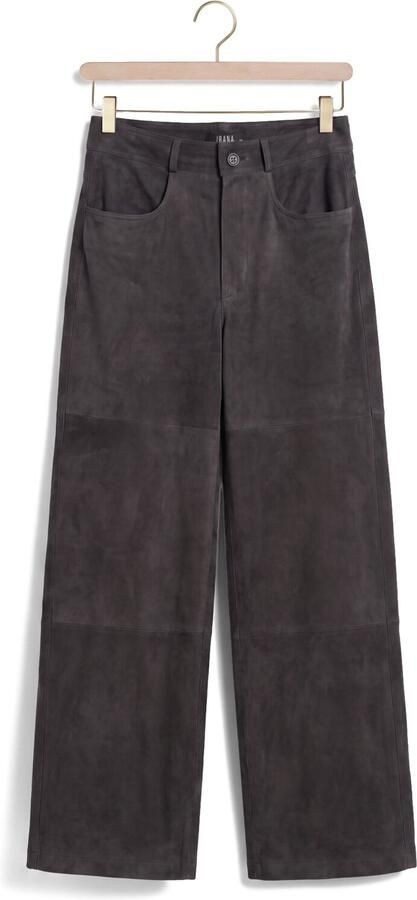 IBANA Dames Broeken Phinou Suede Donkergrijs - Foto 4