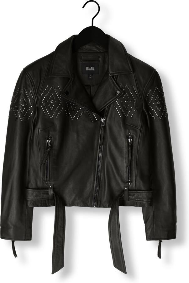 Ibana Zwarte Leren Jas Vrouwen Blinn Black Dames - Foto 3