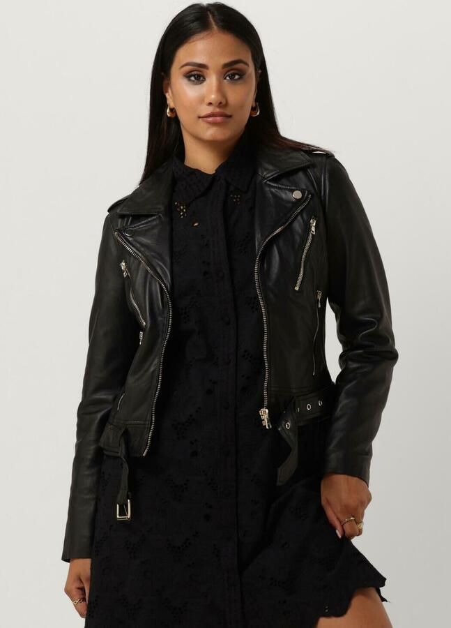 Ibana Leren Jas Dames Zwart Black Dames - Foto 4