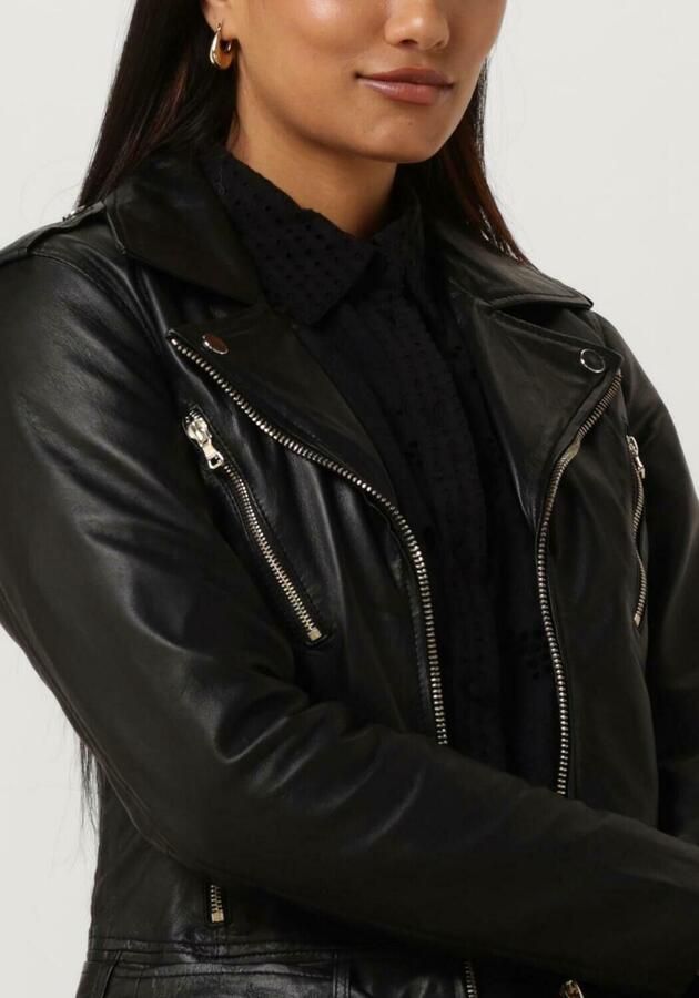 Ibana Leren Jas Dames Zwart Black Dames - Foto 3