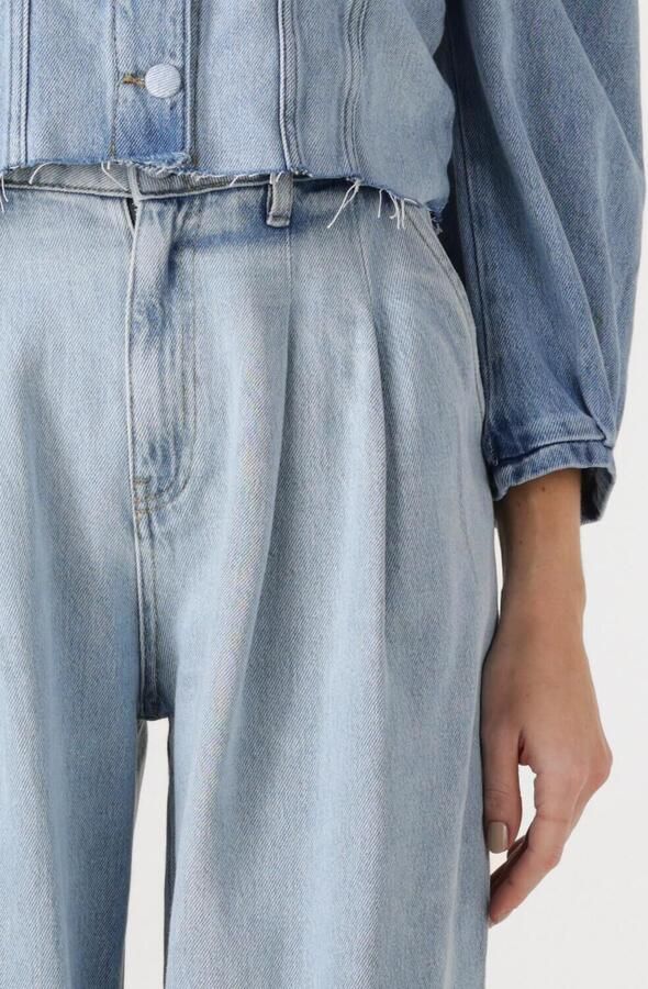 IBANA high waist wide leg jeans light blue denim - Foto 2