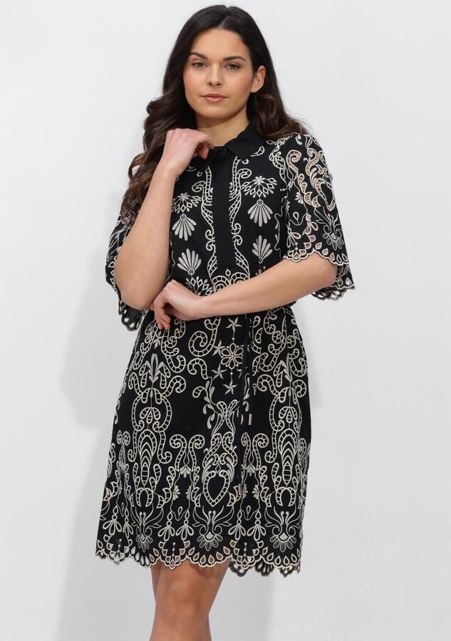 IBANA blousejurk broderie zwart