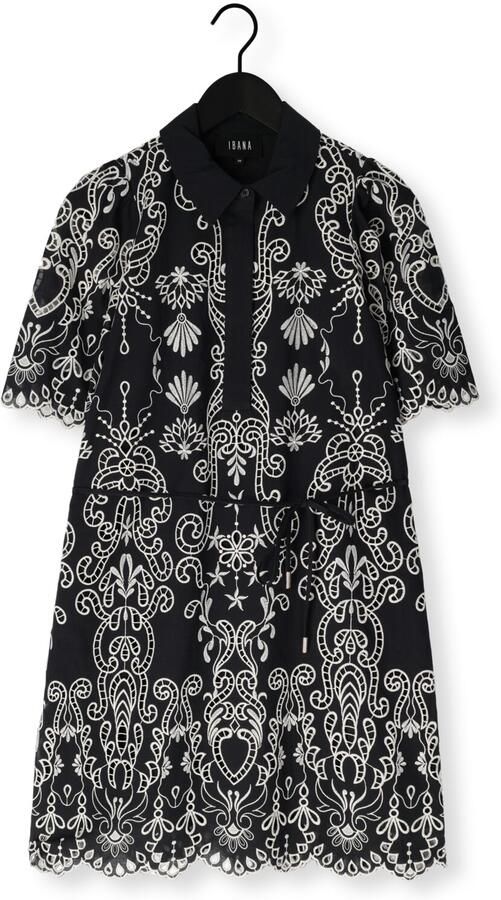 IBANA blousejurk broderie zwart - Foto 4