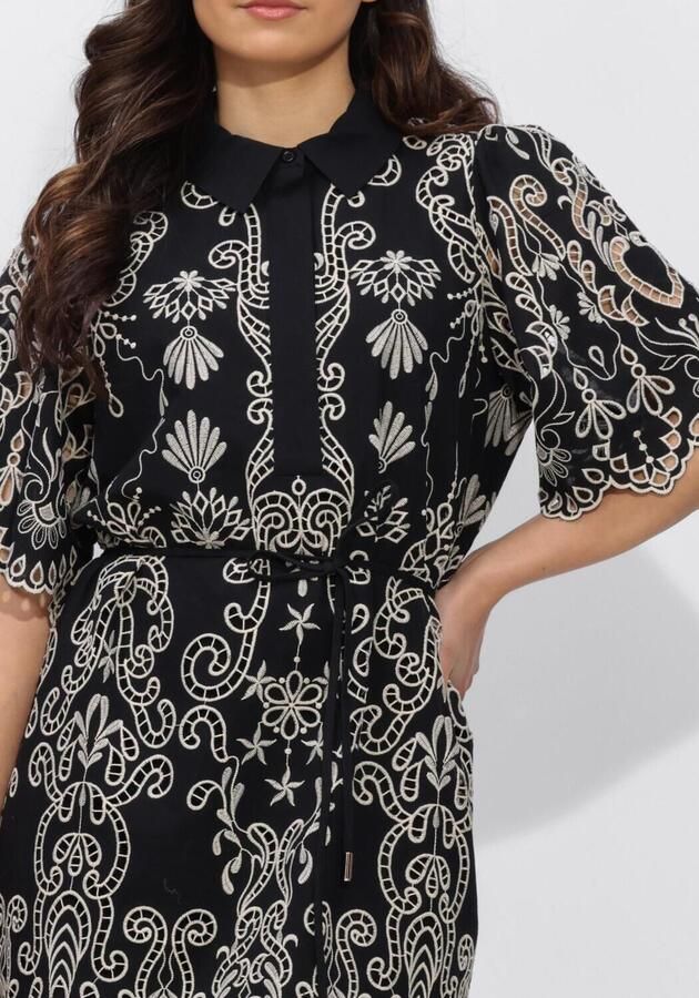 IBANA blousejurk broderie zwart - Foto 3
