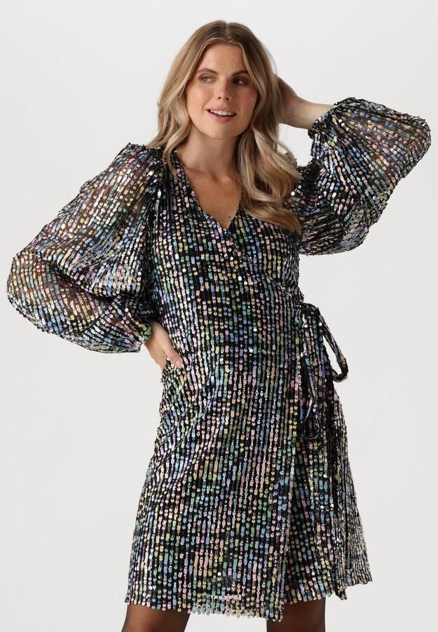 Ibana Kleurrijke Pailletten Mini Jurk Dayina Black Dames - Foto 4