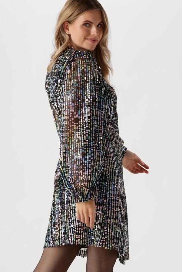 Ibana Kleurrijke Pailletten Mini Jurk Dayina Black Dames - Foto 2