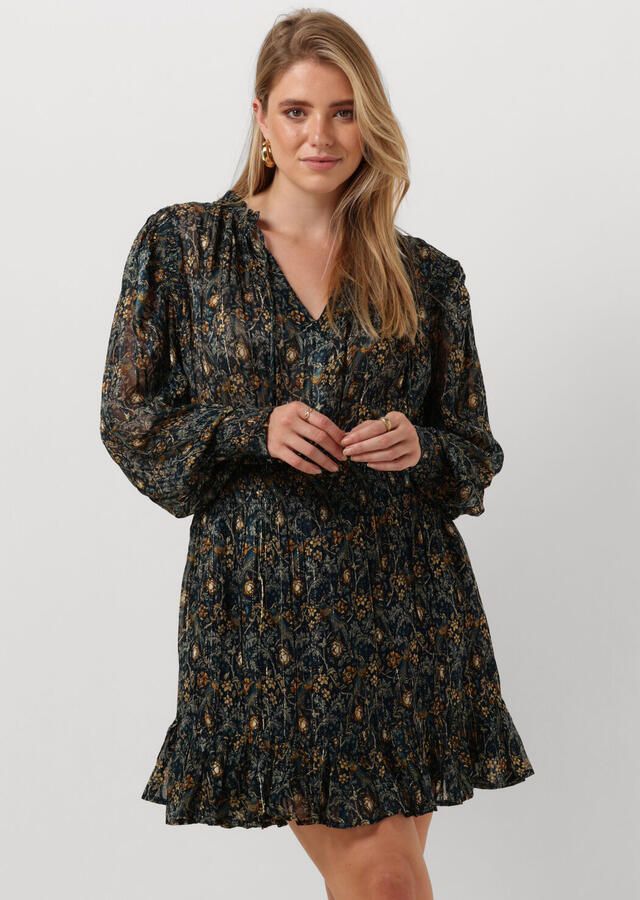 Ibana Lurex jurk met print Deela blauw - Foto 4