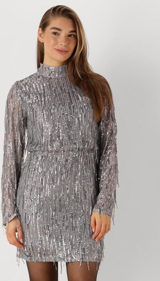 Ibana Sprankelende Grijze Pailletten Mini Jurk Gray Dames - Foto 4