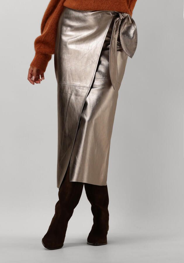 Ibana Metallic Midirok voor Stijlvolle Avonden Gray Dames - Foto 3