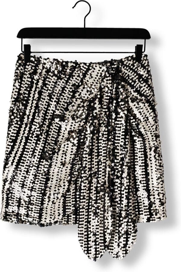 Ibana Zwart en Wit Pailletten Minirok Black Dames - Foto 3