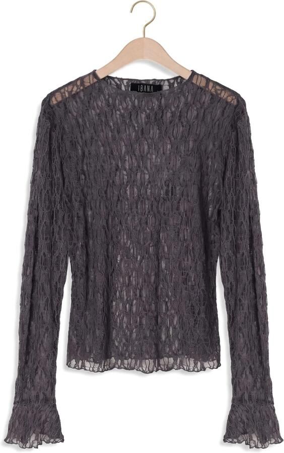 IBANA Dames Tops & T-shirts Taola Donkergrijs - Foto 4