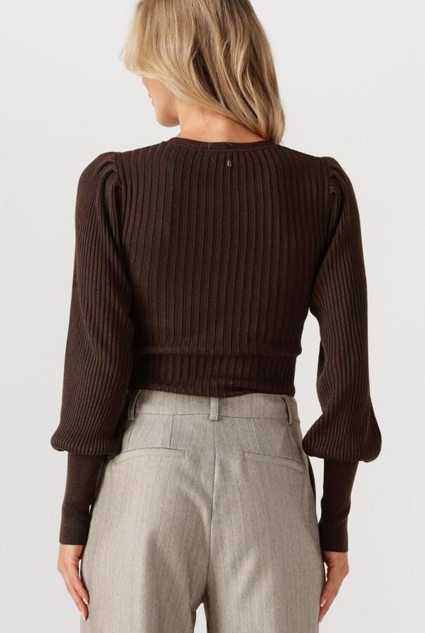 IBANA pullover trui donkerbruin met lurex - Foto 2