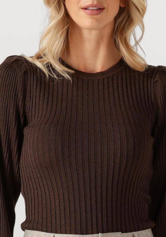 IBANA pullover trui donkerbruin met lurex