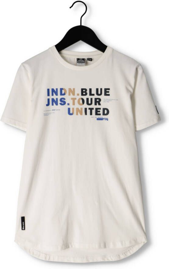 Indian Blue Jeans Gebroken Wit T-shirt Indian Rainbow Print