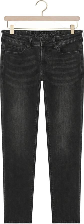 INDIAN BLUE JEANS Jongens Jeans Straight Fit Black Jeans Zwart