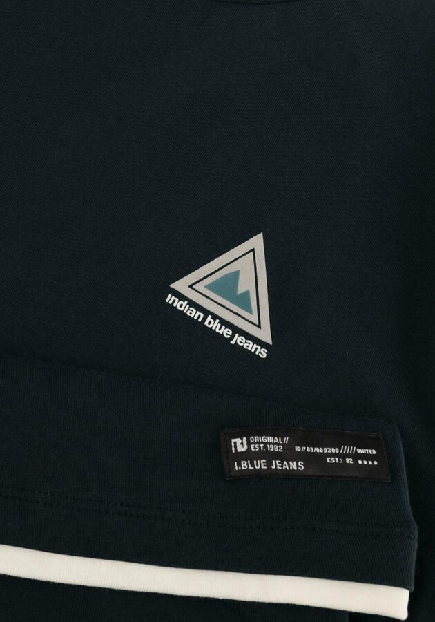 INDIAN BLUE JEANS Jongens Polo's & T-shirts T-shirt Chest And Backprint Donkergroen