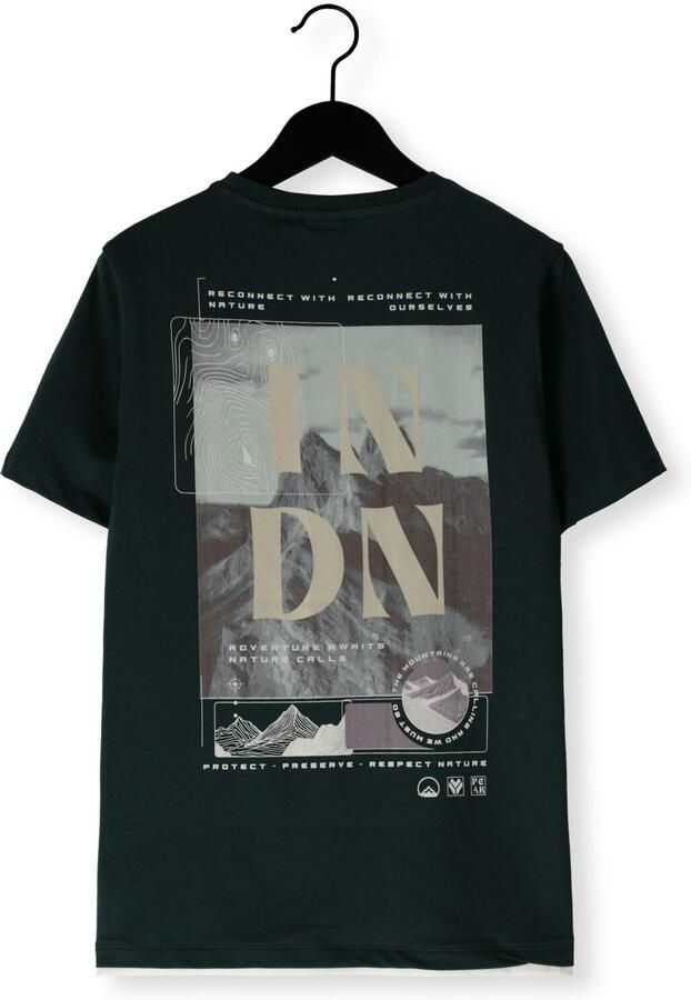 INDIAN BLUE JEANS Jongens Polo's & T-shirts T-shirt Chest And Backprint Donkergroen - Foto 2